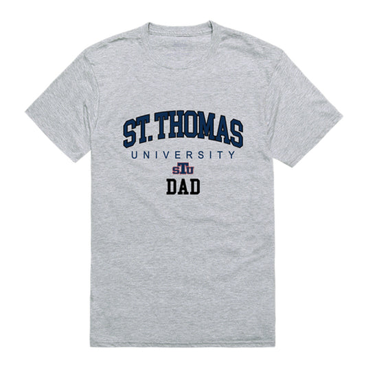 St. Thomas University Bobcats Dad Tee T-Shirt - Heather Grey, Small