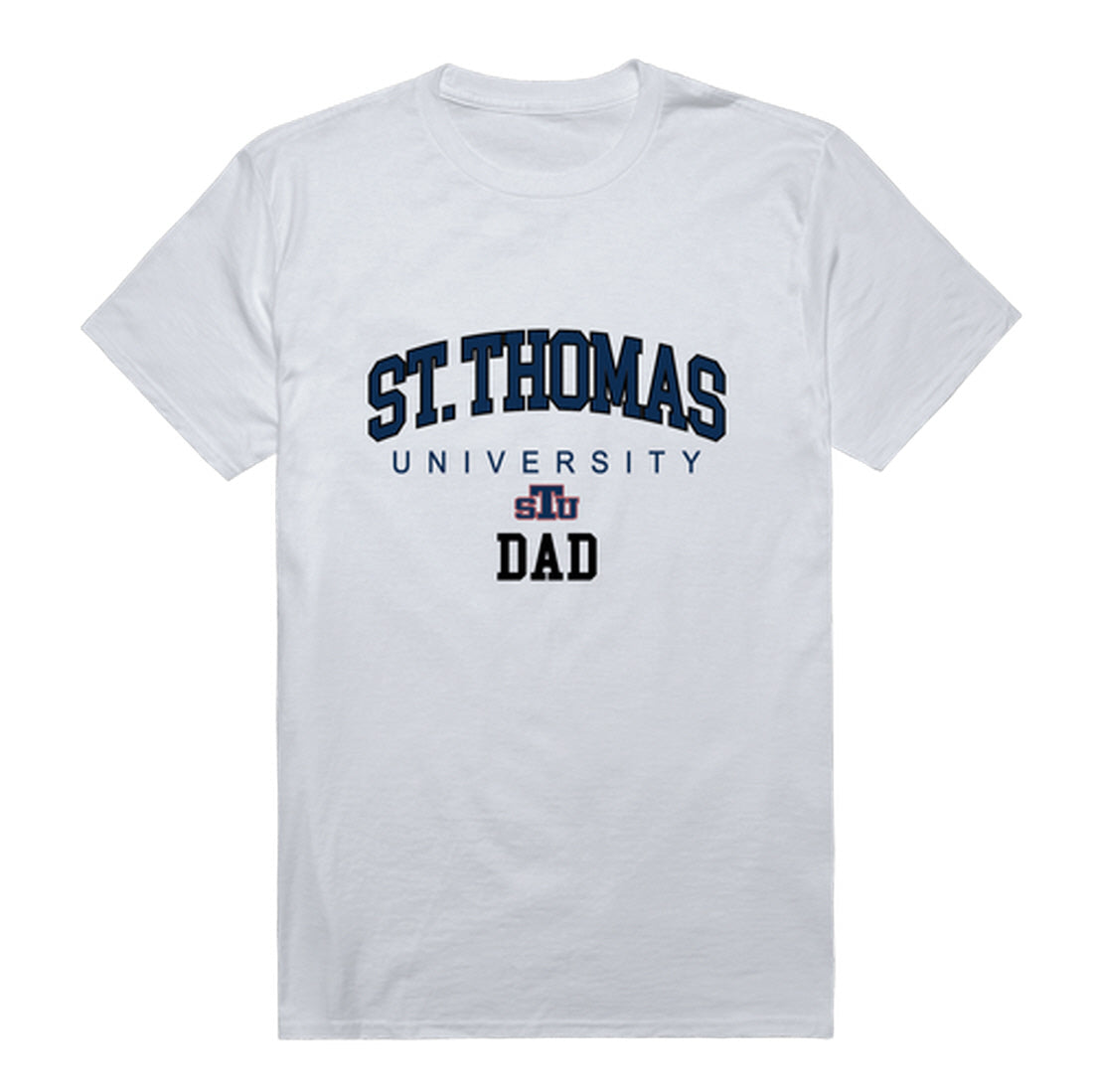 St. Thomas University Bobcats Dad Tee T-Shirt - Heather Grey, Small