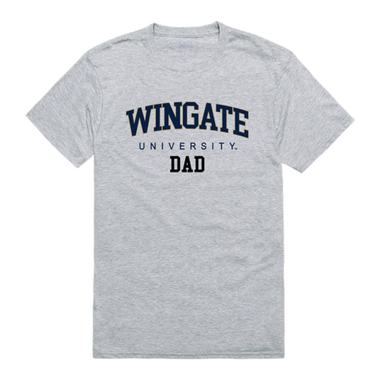 Wingate University Bulldogs Dad Tee T-Shirt - Heather Grey, Small