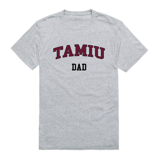 Texas A&M International University Dustdevils Dad Tee T-Shirt - Heather Grey, Small