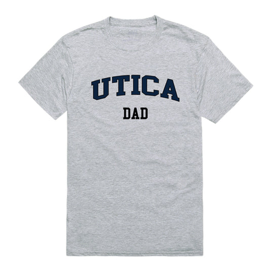 Utica College Pioneers Dad Tee T-Shirt - Heather Grey, Small