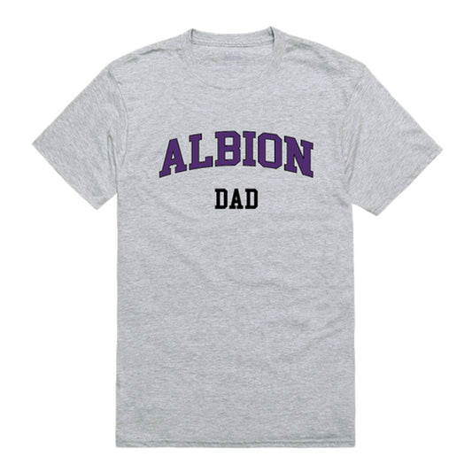 Albion College Britons Dad Tee T-Shirt - Heather Grey, Small