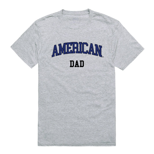 American University Eagles Dad Tee T-Shirt - Heather Grey, Small