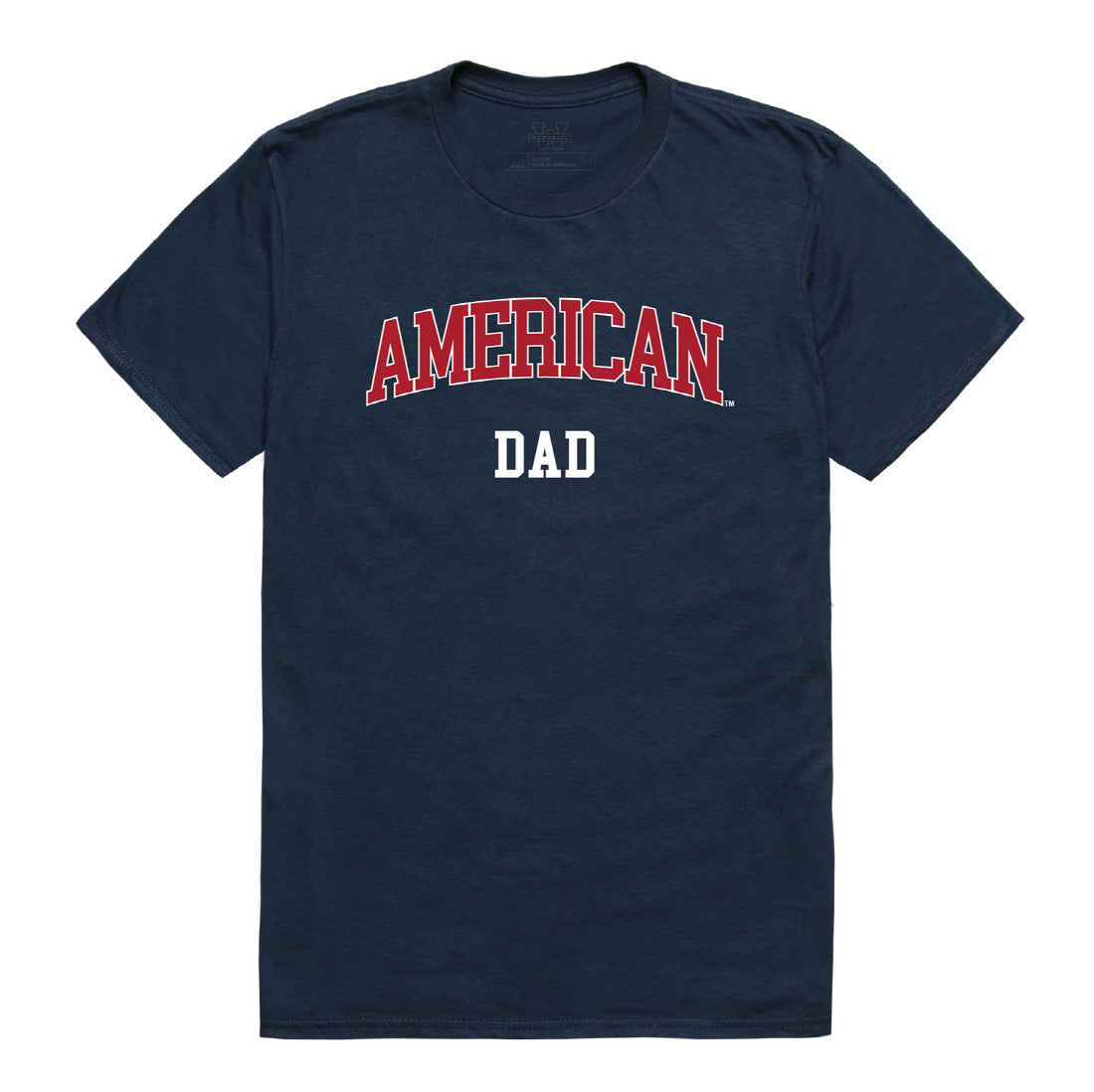 American University Eagles Dad Tee T-Shirt - Heather Grey, Small