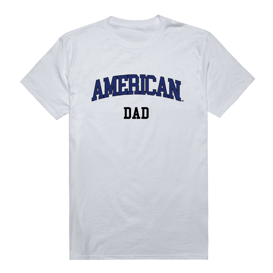 American University Eagles Dad Tee T-Shirt - Heather Grey, Small