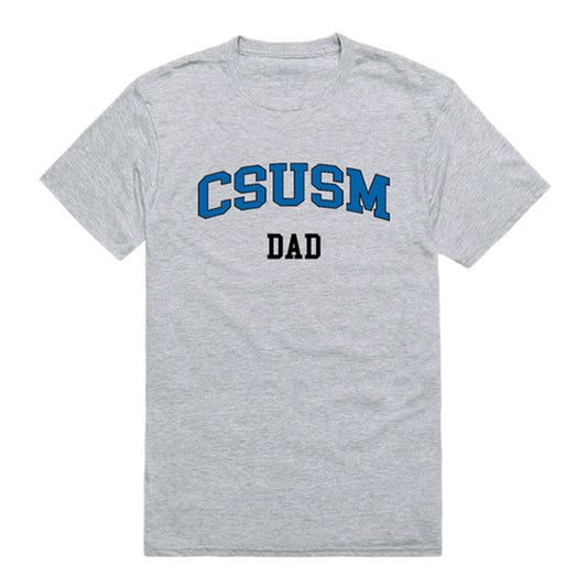 California State University San Marcos Cougars Dad Tee T-Shirt - Heather Grey, Small