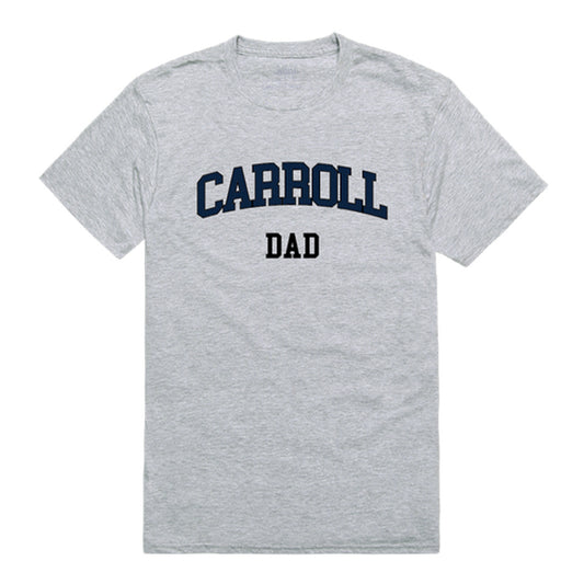 Carroll University Pioneers Dad Tee T-Shirt - Heather Grey, Small