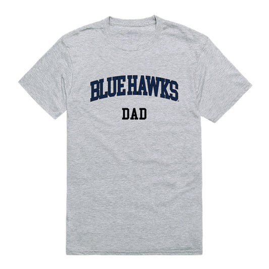 Dickinson State University Blue Hawks Dad Tee T-Shirt - Heather Grey, Small