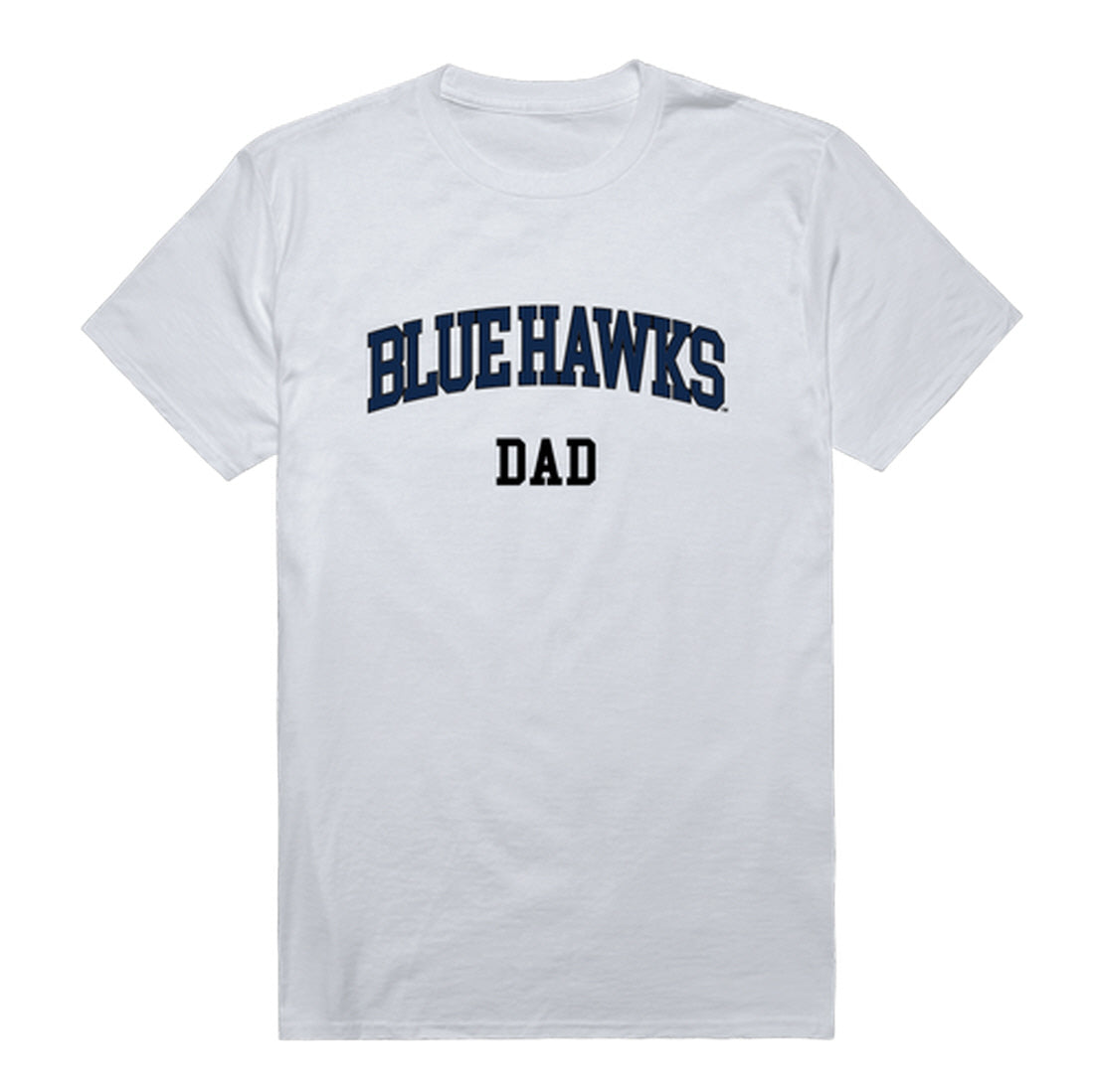 Dickinson State University Blue Hawks Dad Tee T-Shirt - Heather Grey, Small