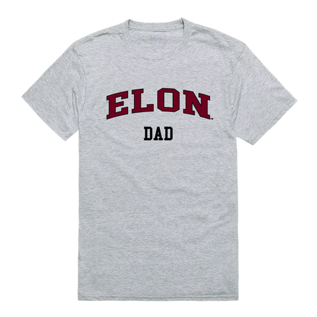 Elon University Phoenix Dad Tee T-Shirt - Heather Grey, Small