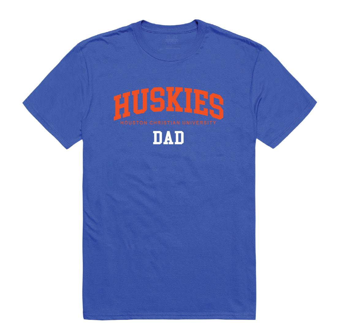 Houston Baptist University Huskies Dad Tee T-Shirt - Heather Grey, Small