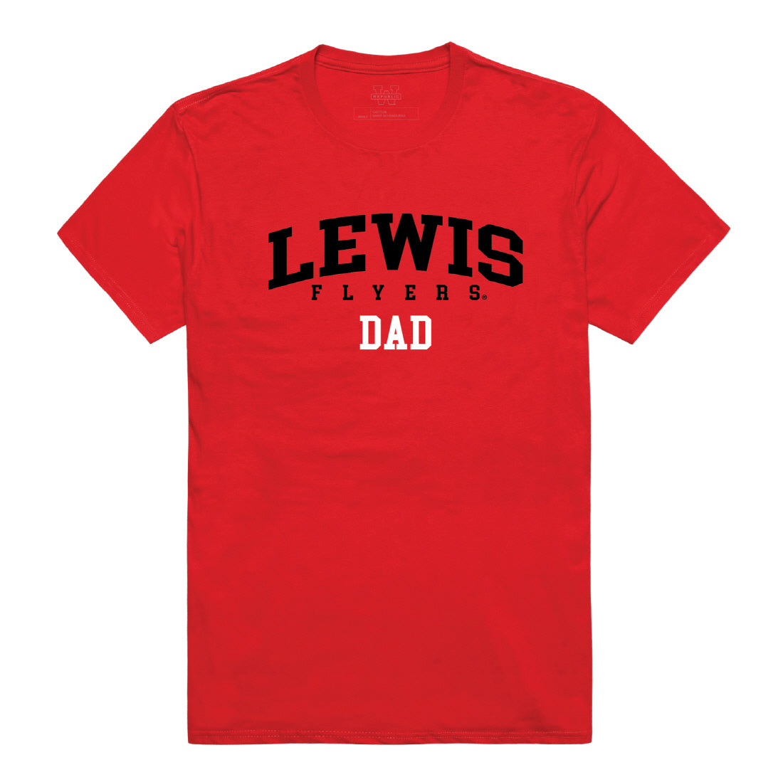 Lewis University Flyers Dad Tee T-Shirt - Heather Grey, Small