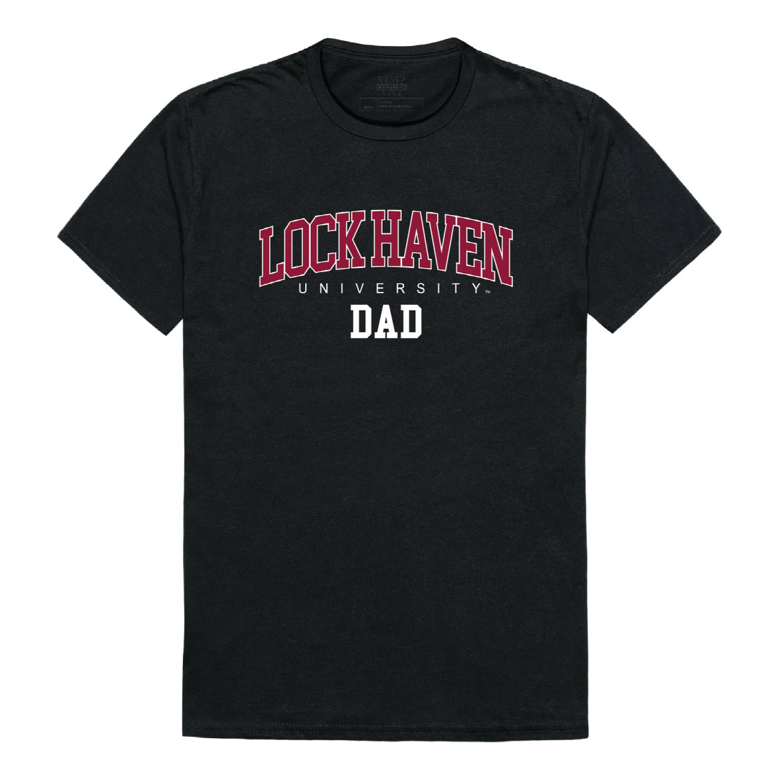 Lock Haven University Bald Eagles Dad Tee T-Shirt - Black, Small