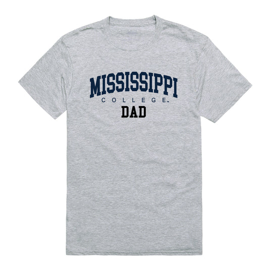 Mississippi College Choctaws Dad Tee T-Shirt - Heather Grey, Small