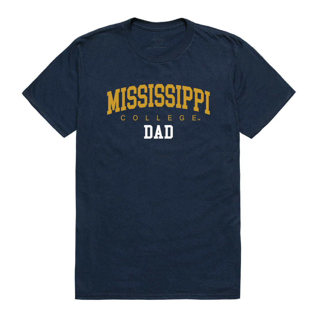 Mississippi College Choctaws Dad Tee T-Shirt - Heather Grey, Small