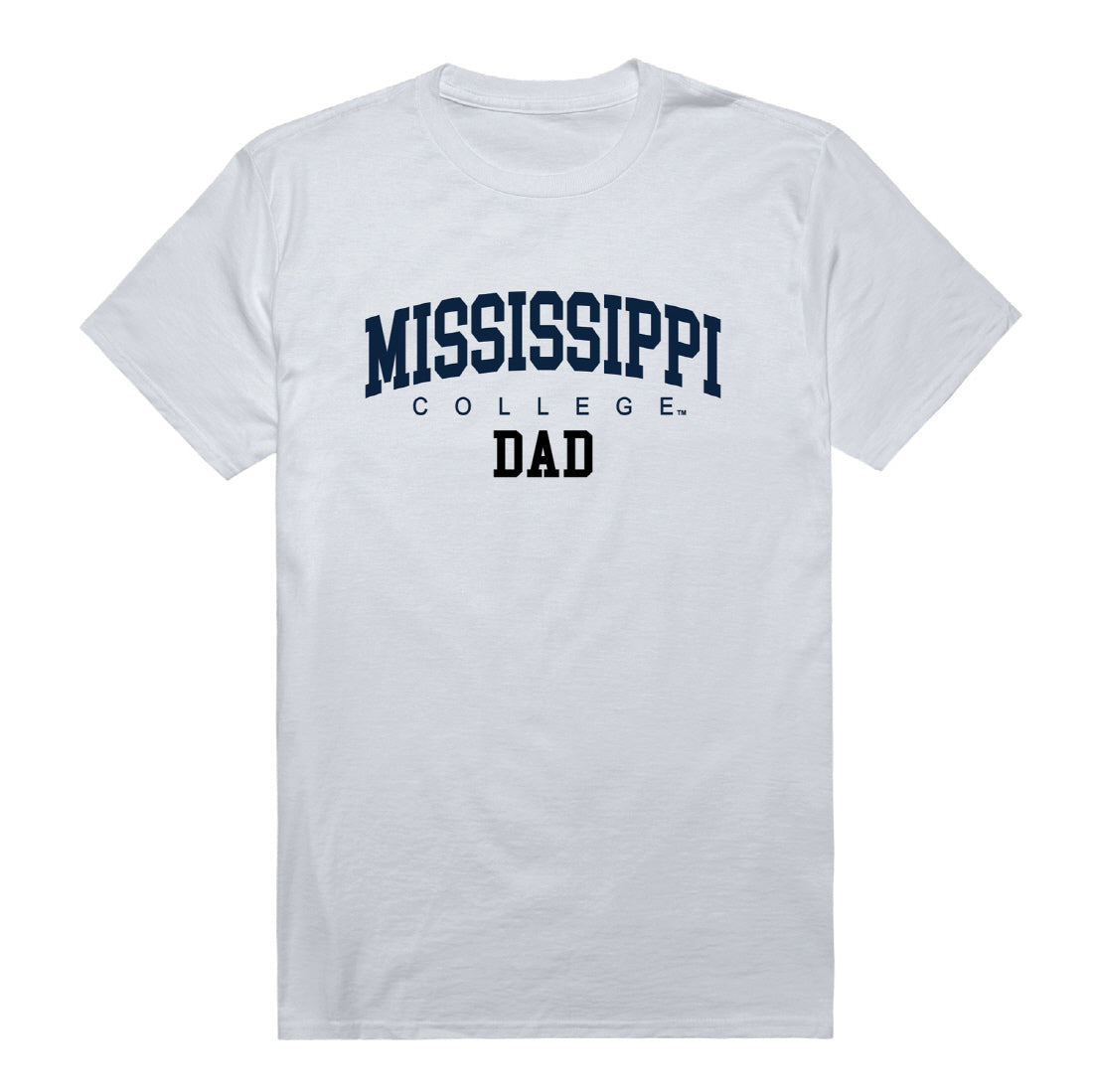 Mississippi College Choctaws Dad Tee T-Shirt - Heather Grey, Small