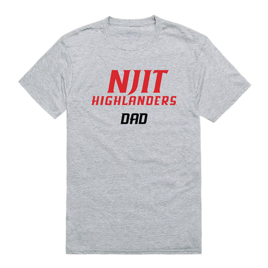 NJIT Highlanders Dad Tee T-Shirt - Heather Grey, Small