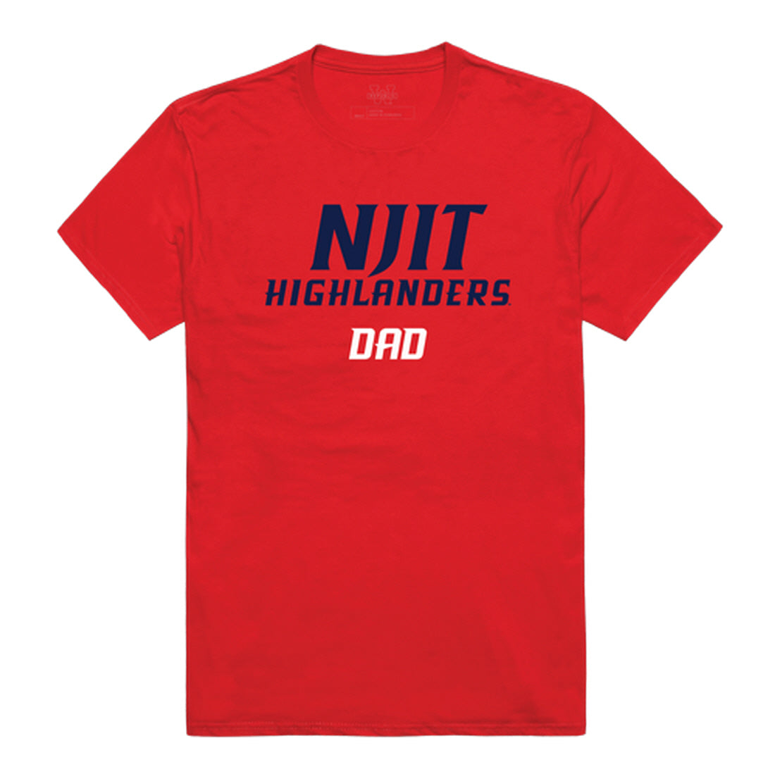 NJIT Highlanders Dad Tee T-Shirt - Heather Grey, Small