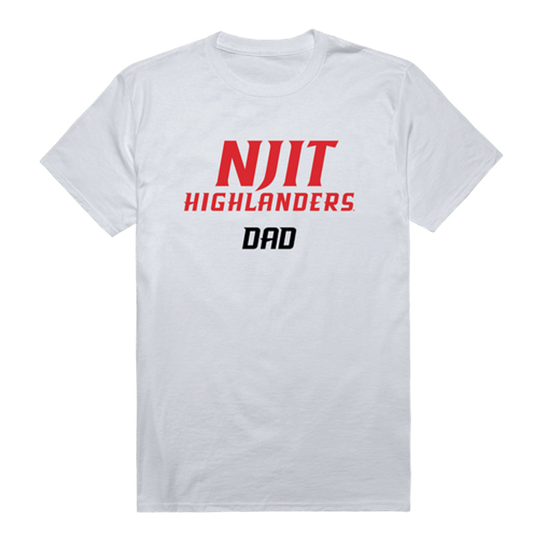 NJIT Highlanders Dad Tee T-Shirt - Heather Grey, Small