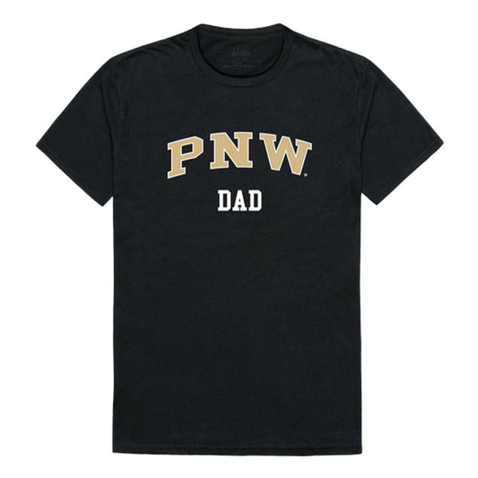 Purdue University Northwest Lion Dad Tee T-Shirt - Black, Small