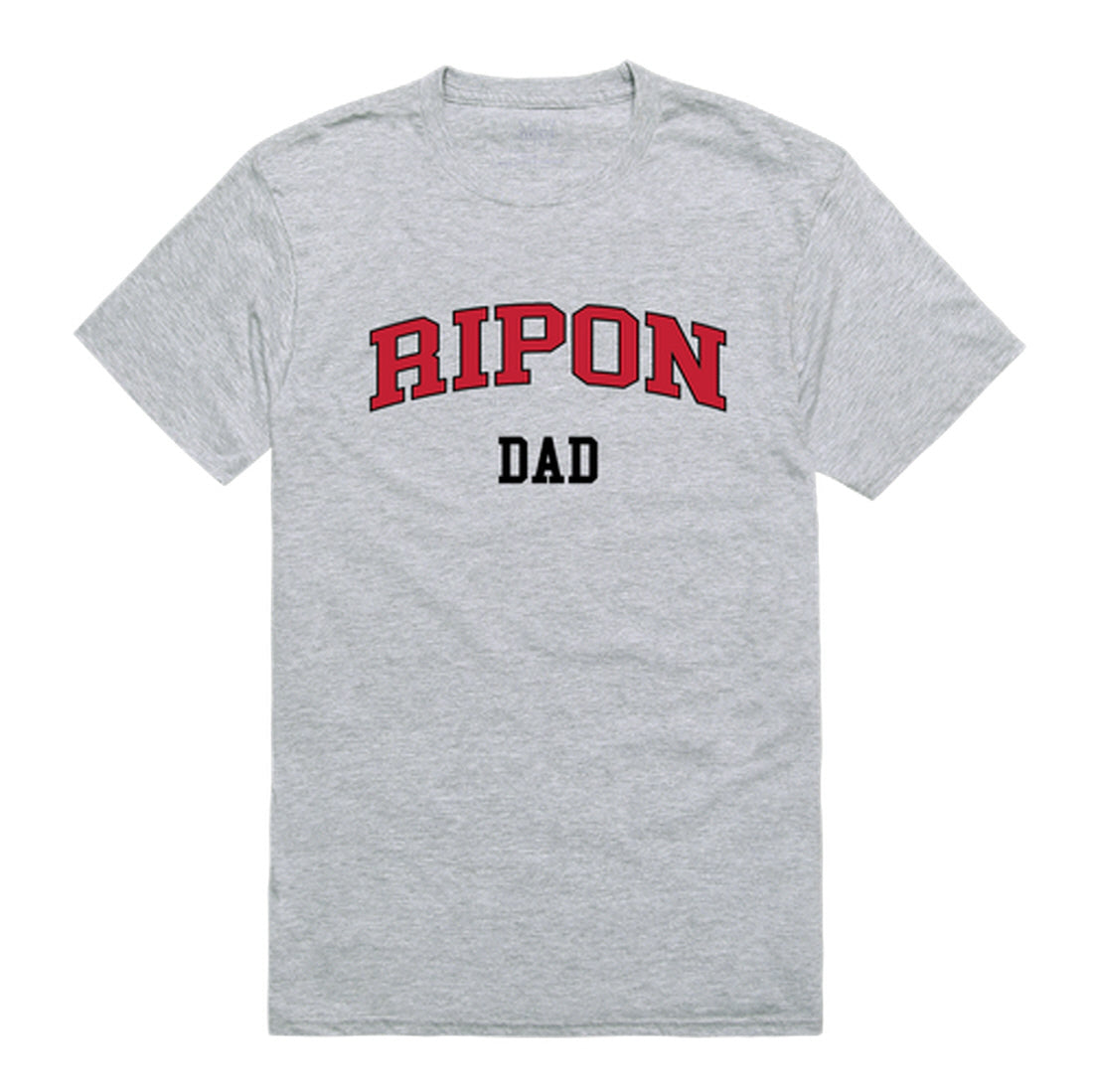 Ripon College Red Hawks Dad Tee T-Shirt - Heather Grey, Small