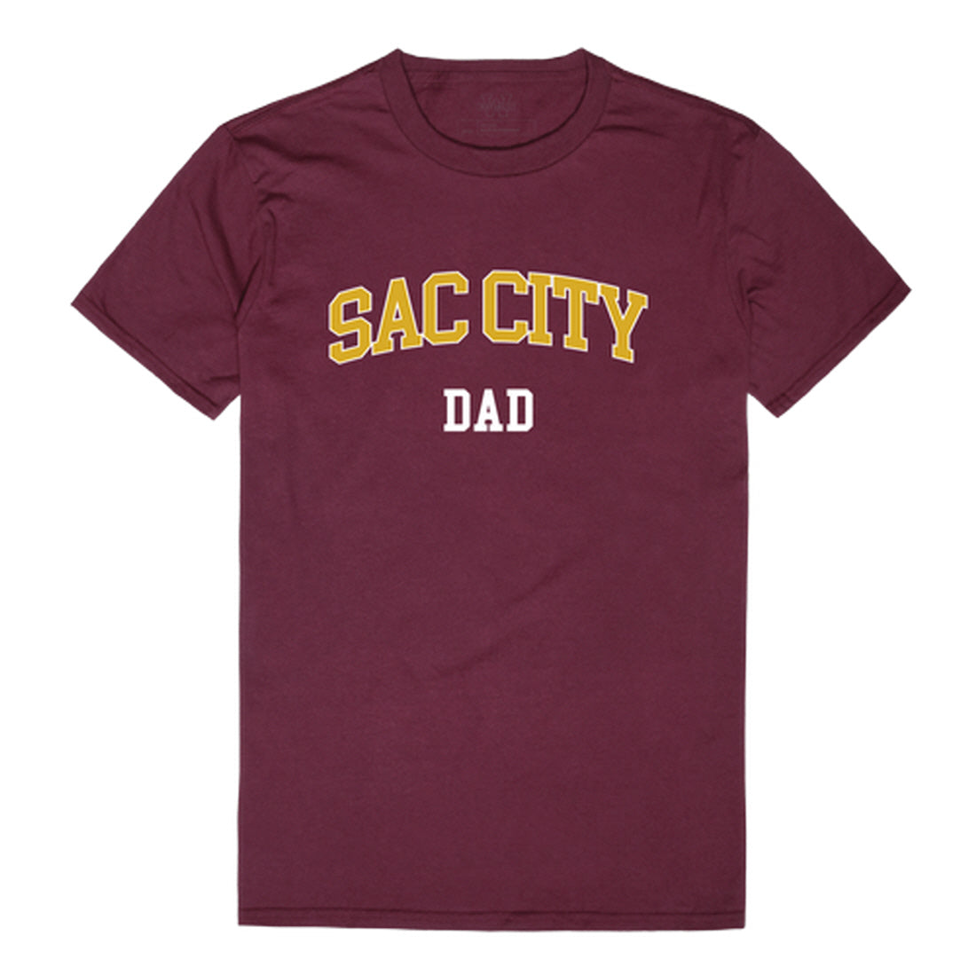 Sacramento City College Panthers Dad Tee T-Shirt - Heather Grey, Small