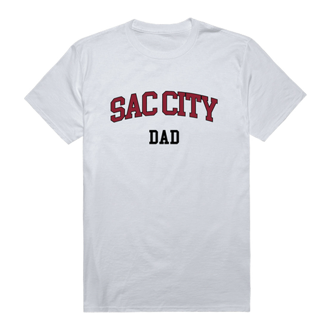 Sacramento City College Panthers Dad Tee T-Shirt - Heather Grey, Small