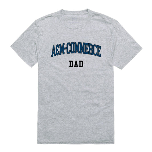 Texas A&M University-Commerce Lions Dad Tee T-Shirt - Heather Grey, Small