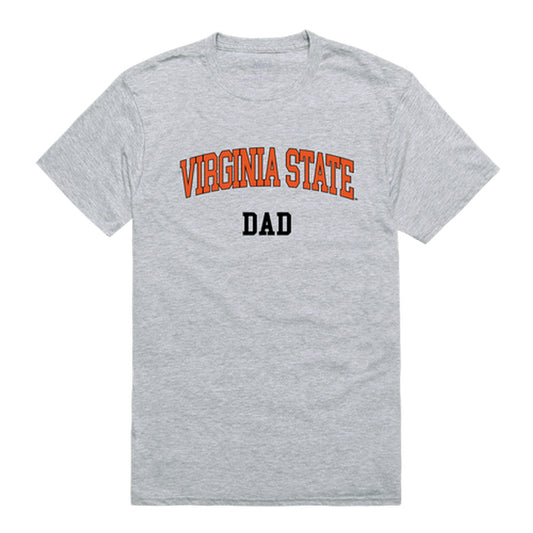 Virginia State University Trojans Dad Tee T-Shirt - Heather Grey, Small