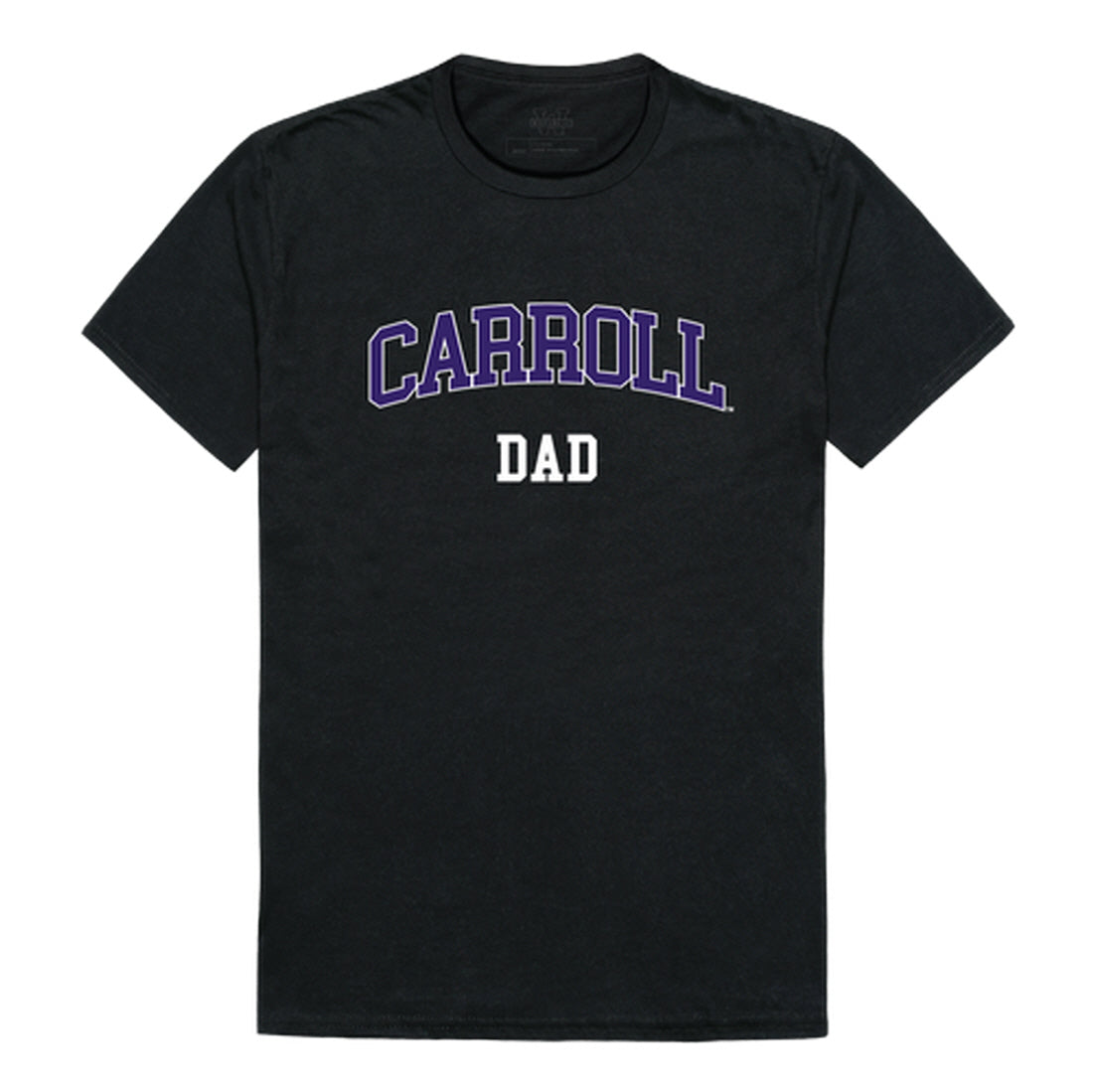 Carroll College Saints Dad Tee T-Shirt - Black, Small