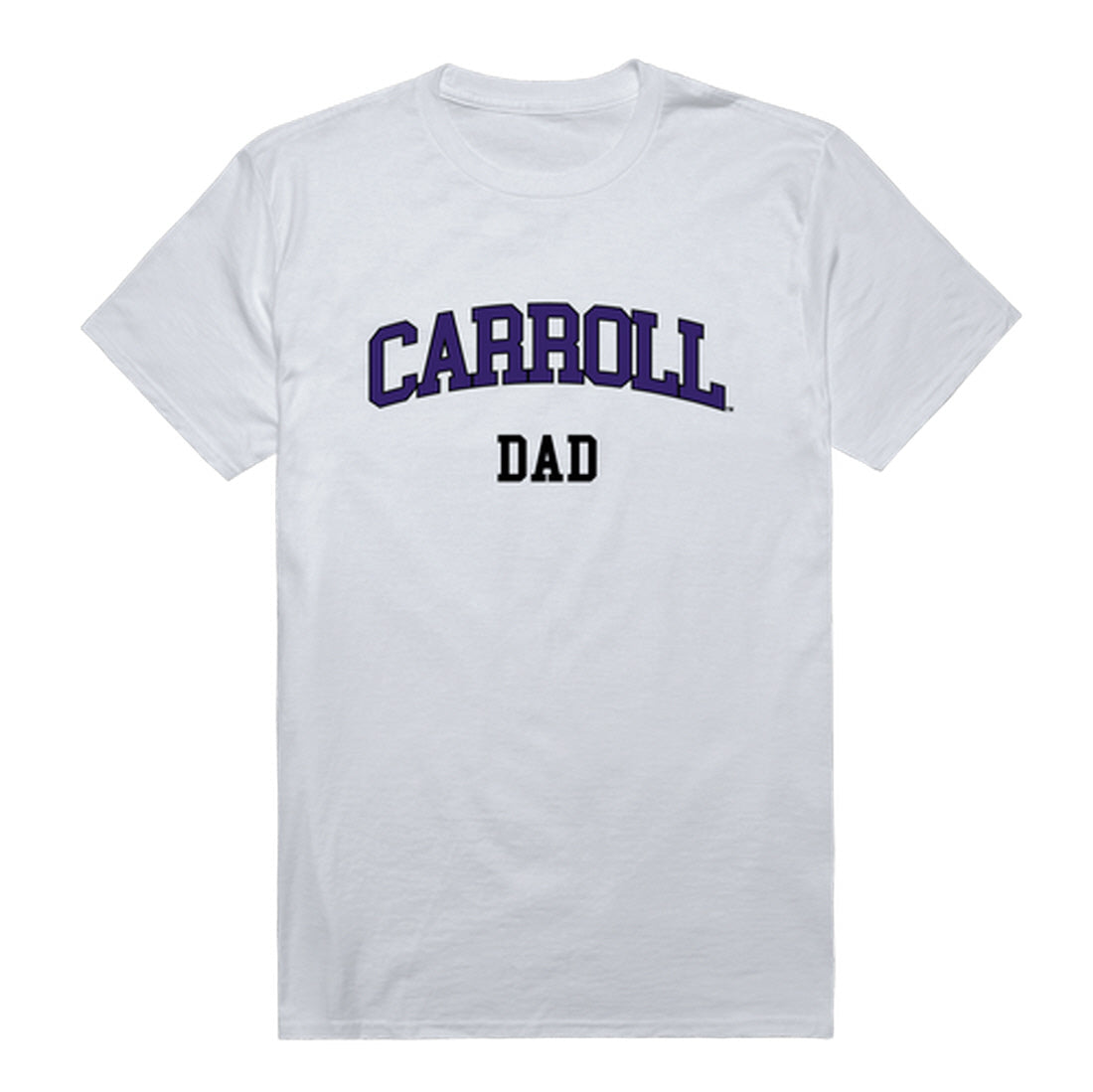 Carroll College Saints Dad Tee T-Shirt - Black, Small