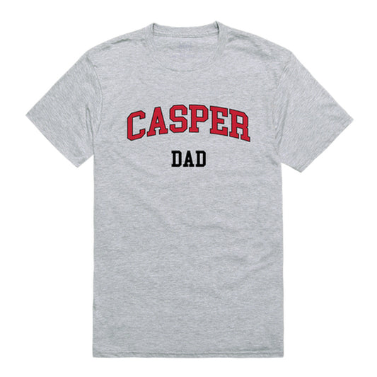 Casper College Thunderbirds Dad Tee T-Shirt - Heather Grey, Small