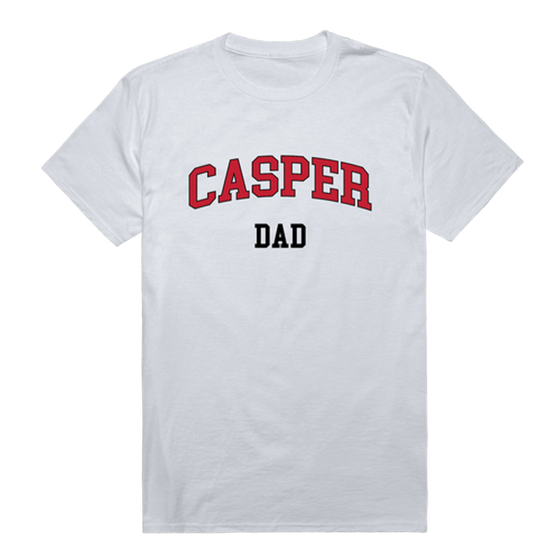 Casper College Thunderbirds Dad Tee T-Shirt - Heather Grey, Small