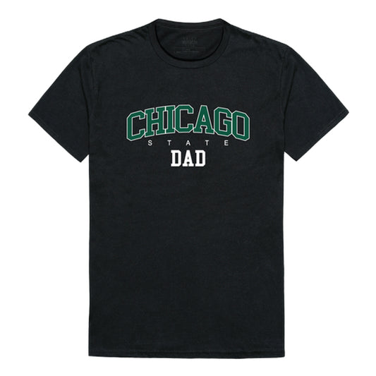 Chicago State University Cougars Dad Tee T-Shirt - Black, Small