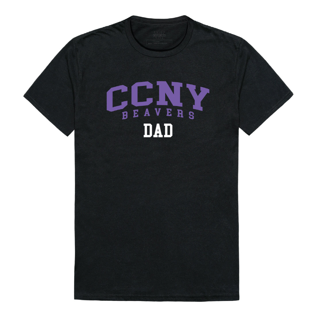 CCNY Beavers Dad Tee T-Shirt - Black, Small