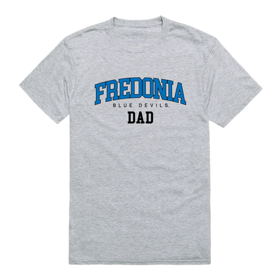 Fredonia Blue Devils Dad Tee T-Shirt - Heather Grey, Small