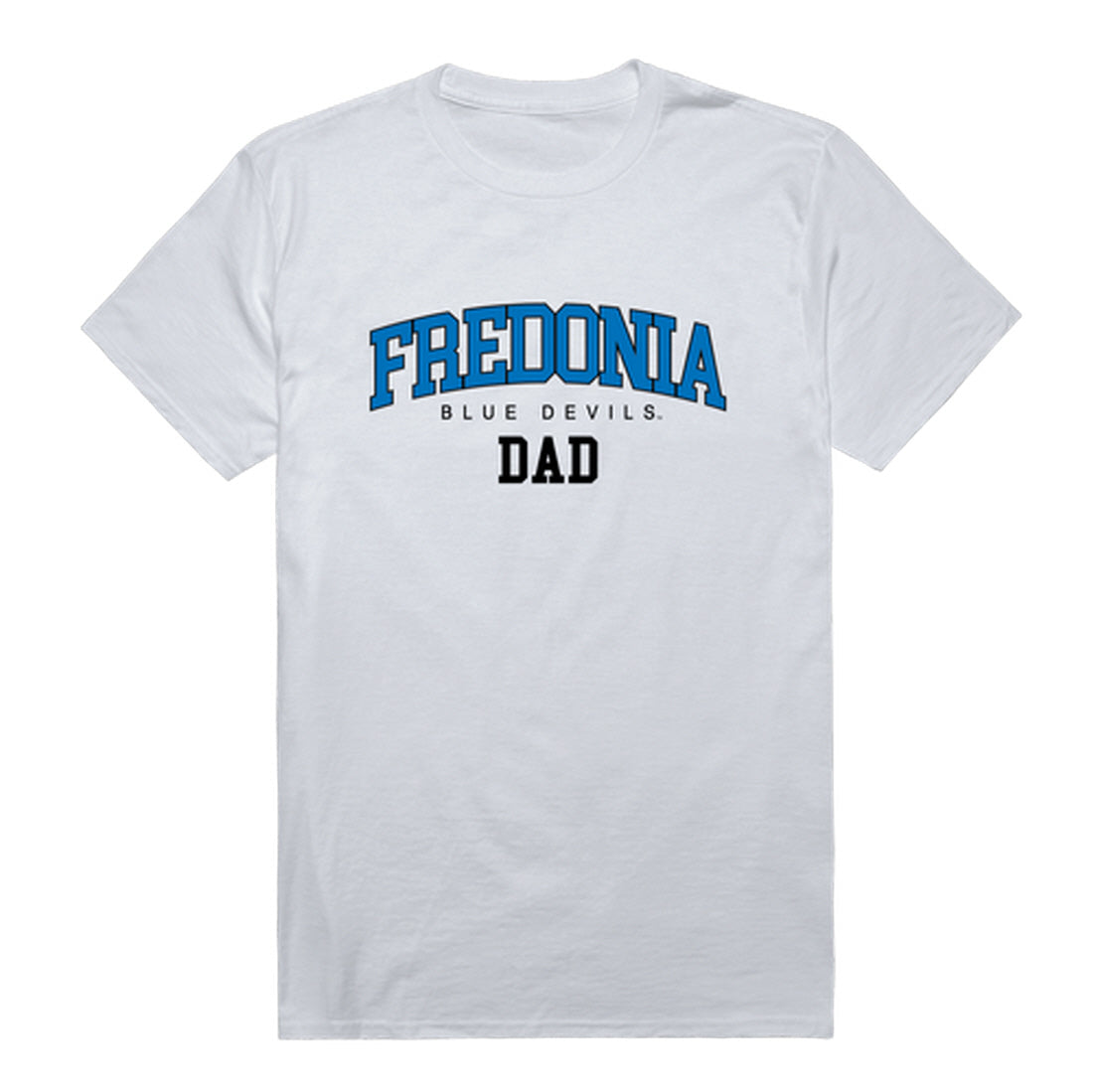 Fredonia Blue Devils Dad Tee T-Shirt - Heather Grey, Small