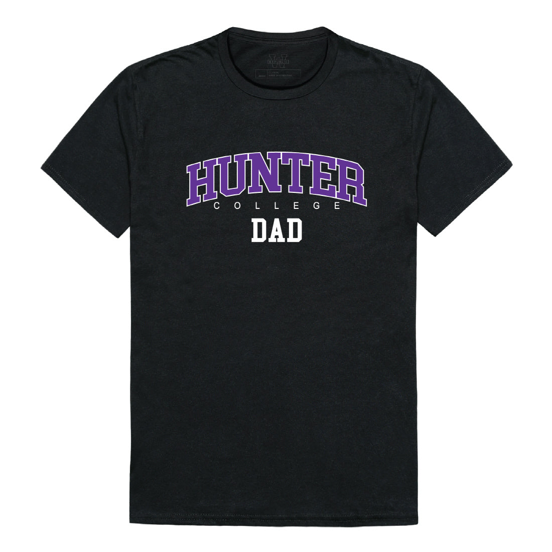 Hunter College Hawks Dad Tee T-Shirt - Black, Small