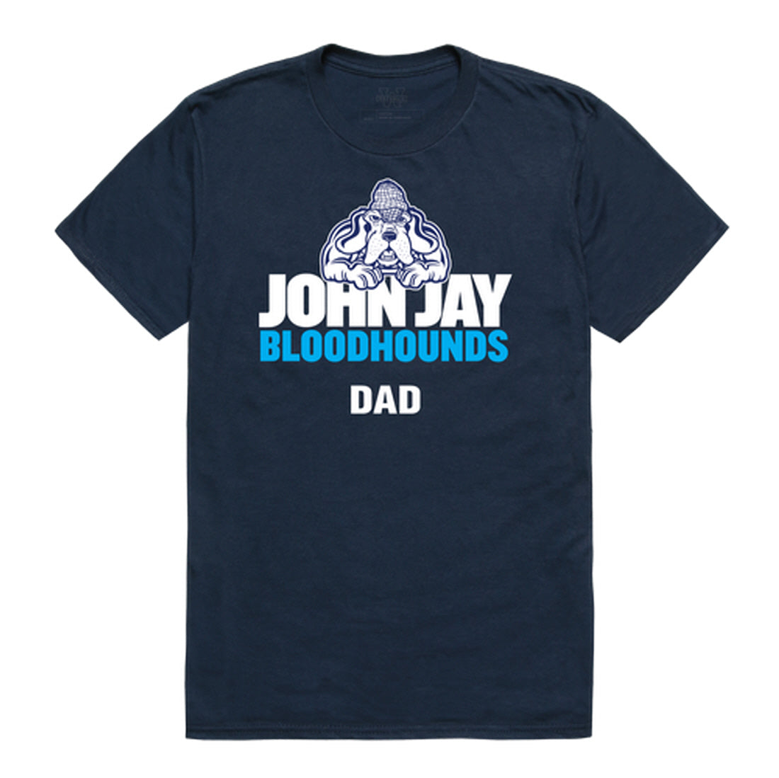 John Jay College Bloodhounds Dad Tee T-Shirt - Heather Grey, Small