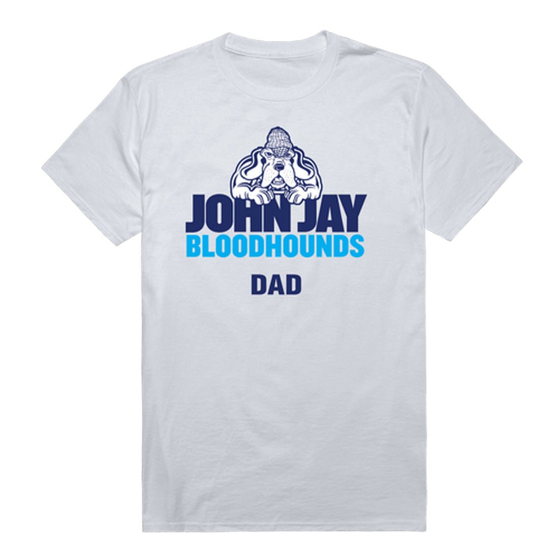 John Jay College Bloodhounds Dad Tee T-Shirt - Heather Grey, Small