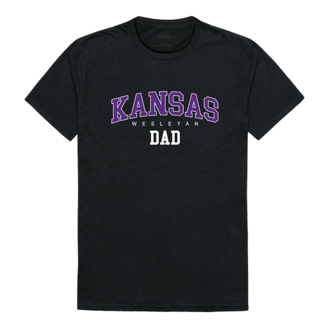 Kansas Wesleyan Coyotes Dad Tee T-Shirt - Black, Small