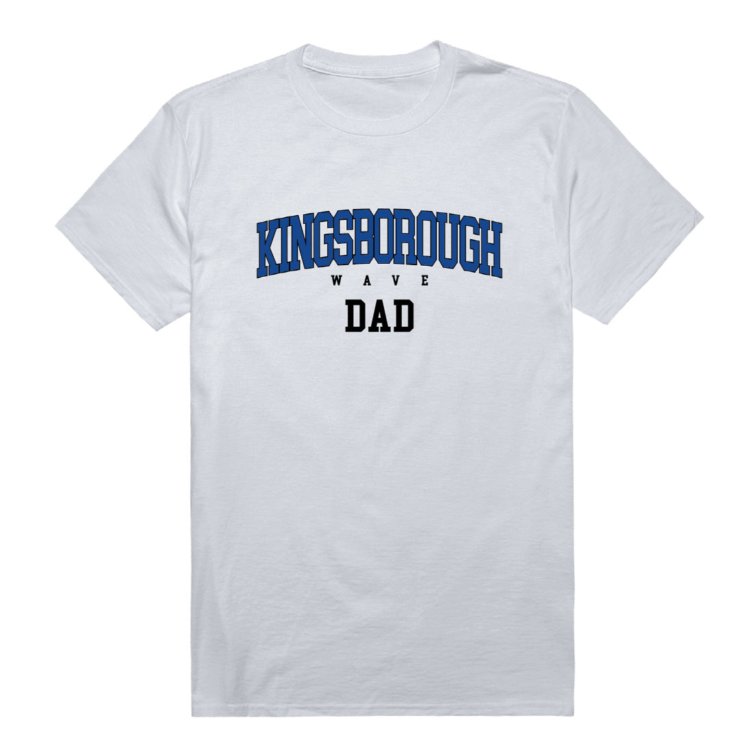 Kingsborough CC The Wave Dad Tee T-Shirt - Heather Grey, Small