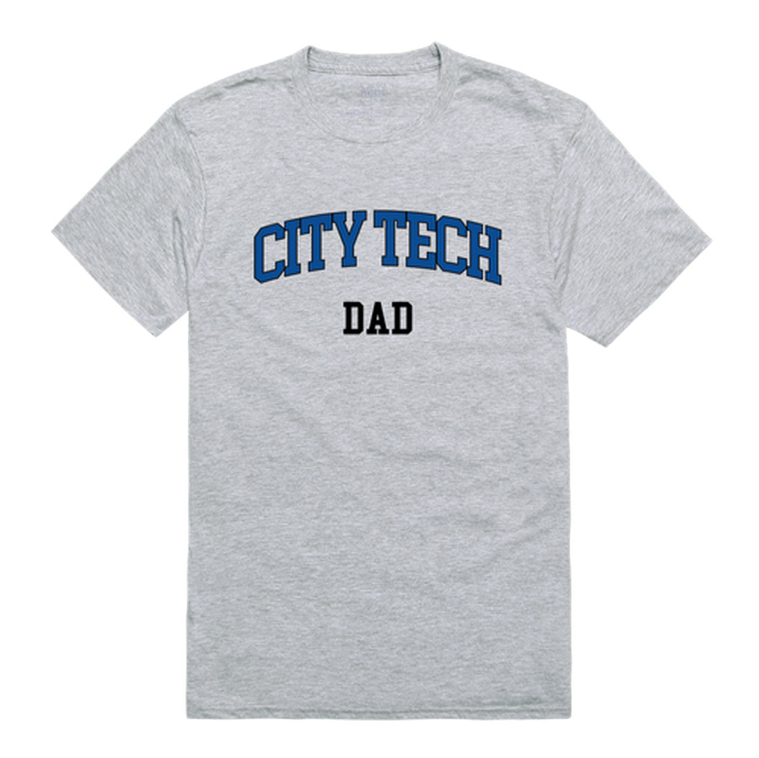 NY City Tech Yellow Jackets Dad Tee T-Shirt - Heather Grey, Small