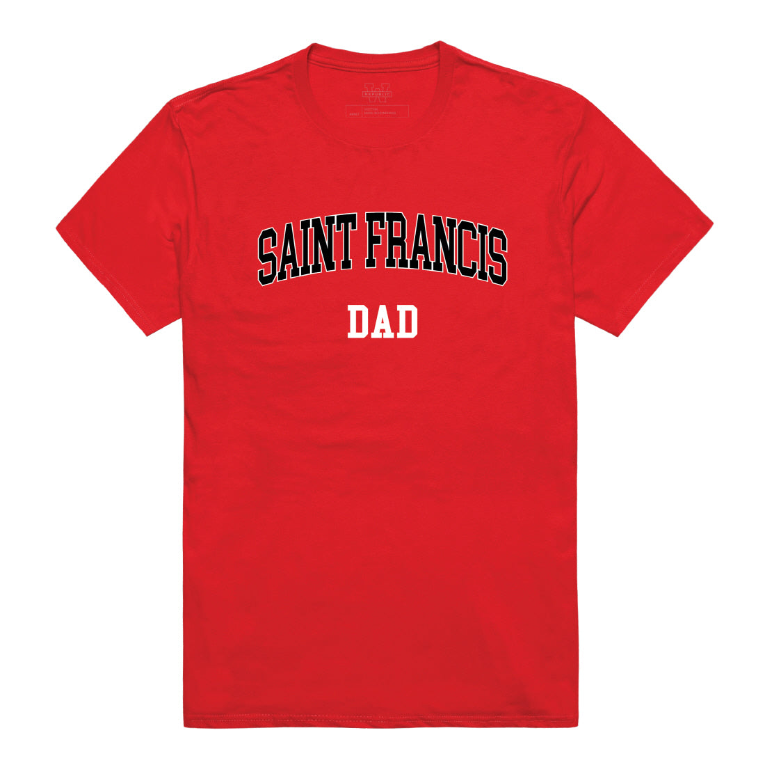 Saint Francis U Red Flash Dad Tee T-Shirt - Heather Grey, Small