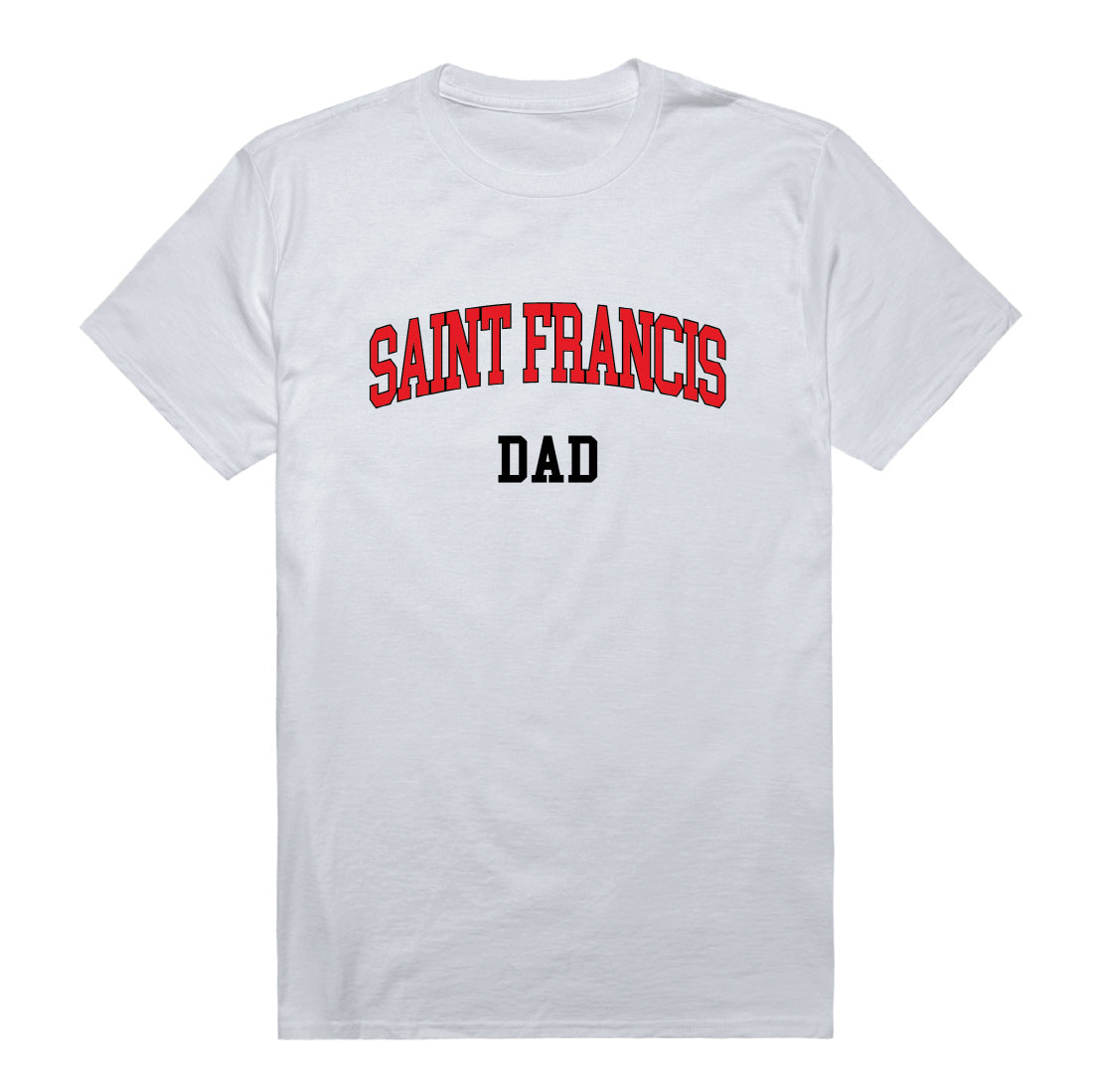 Saint Francis U Red Flash Dad Tee T-Shirt - Heather Grey, Small