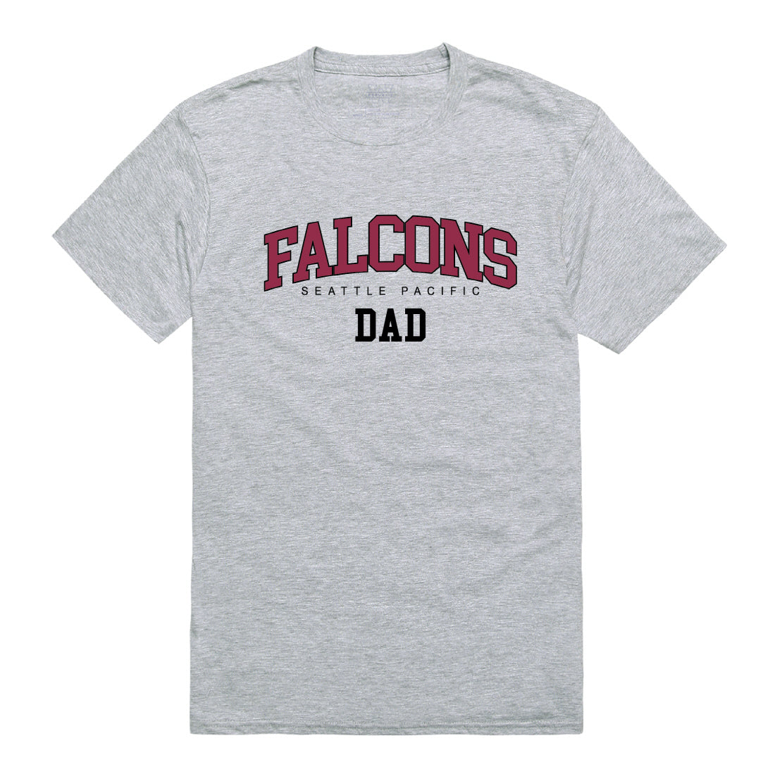 Seattle Pacific University Falcons Dad Tee T-Shirt - Heather Grey, Small