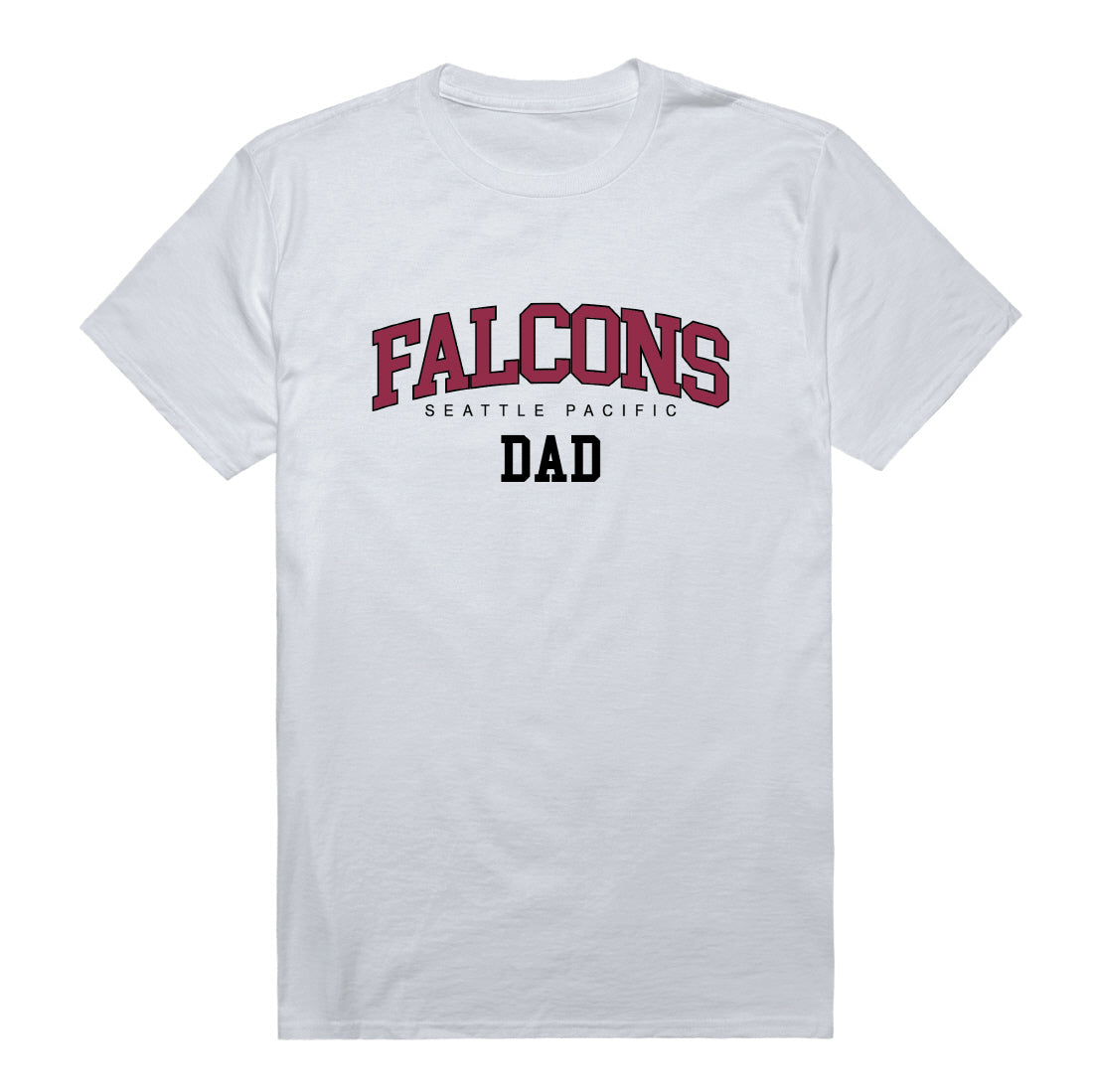 Seattle Pacific University Falcons Dad Tee T-Shirt - Heather Grey, Small