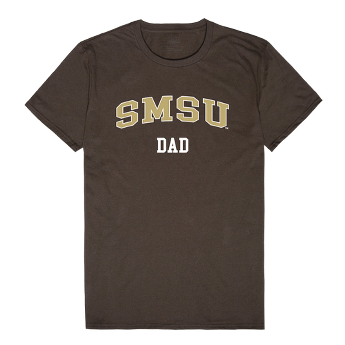 Southwest Minnesota State Mustangs Dad Tee T-Shirt - Brown, Small