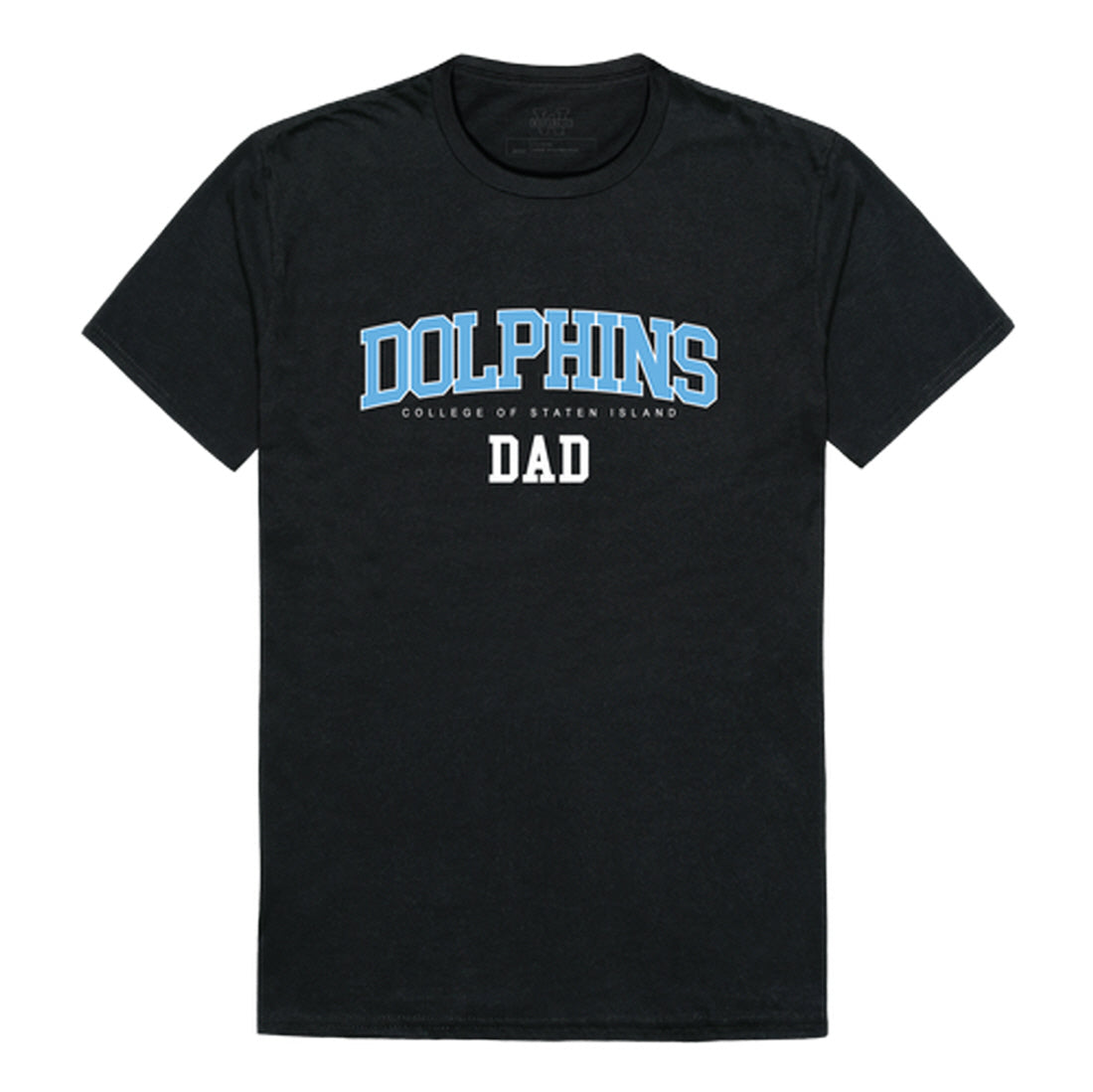 College of Staten Island Dolphins Dad Tee T-Shirt - Black, Small