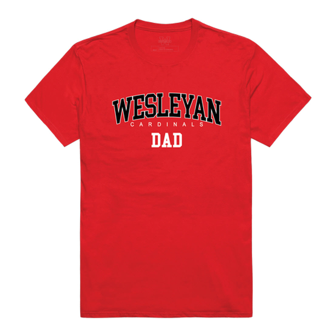 Wesleyan Cardinals Dad Tee T-Shirt - Heather Grey, Small